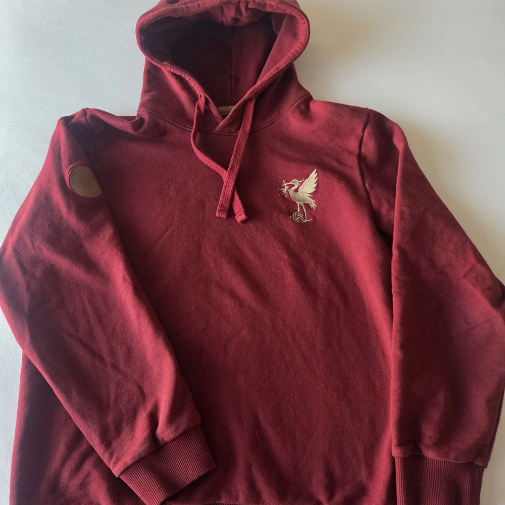 Women's Maroon Hoodie with Embroidered Bird